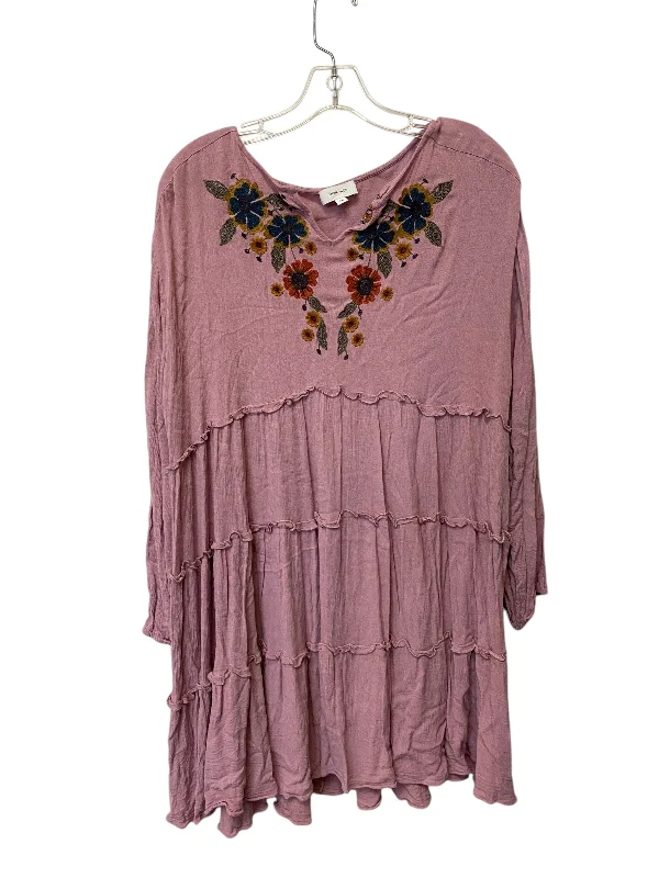 Dress Casual Short By Clothes Mentor In Purple, Size: 3x Tunics Brand named