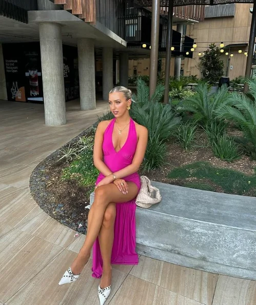 Fuchasia V Neck Halter Backless Sexy Party Dress with Slit, DP2192 Tunics Versatile stylish Fuchasia V Neck Halter Backless Sexy Party Dress with Slit, DP2192 Tunics Versatile stylish