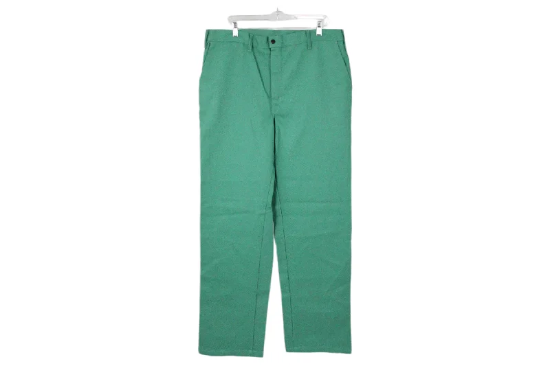 BANDX Steel Grip Green Pants | 38X34 Elegant Palazzo Trousers