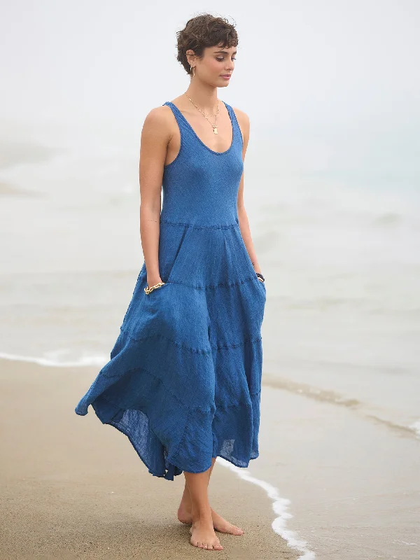 Shari Linen Dress Tunics Sale discount