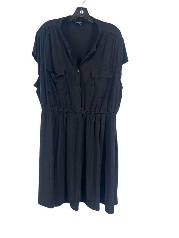 Dress Casual Short By Roz And Ali In Black, Size: 3x Tunics Mesh breathable