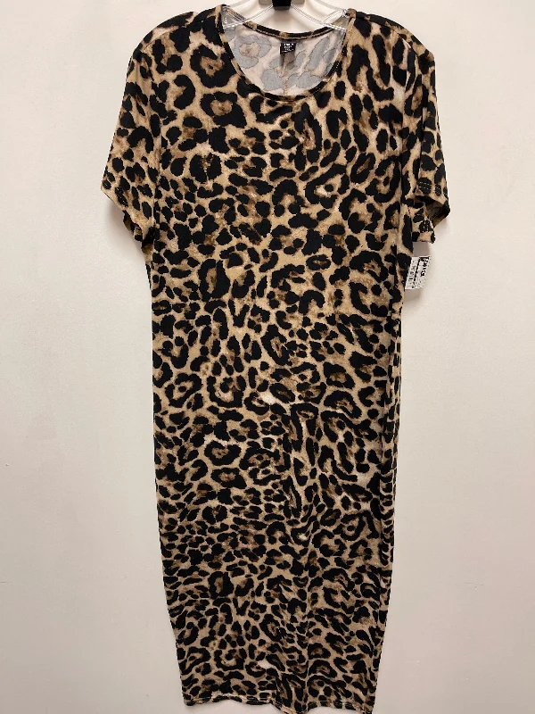 Dress Casual Maxi By Shein In Animal Print, Size: 3x Tunics Evening elegant
