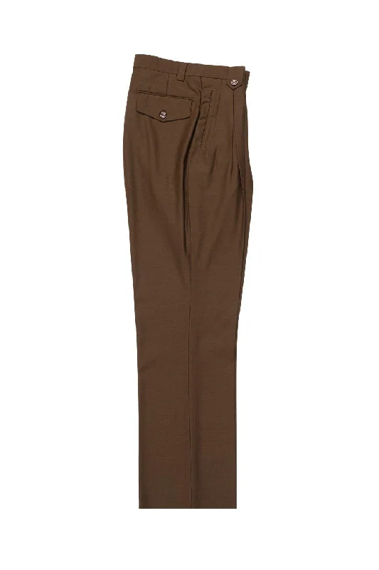 Tobacco Wide Leg Wool Dress Pant Modern Skinny Pants