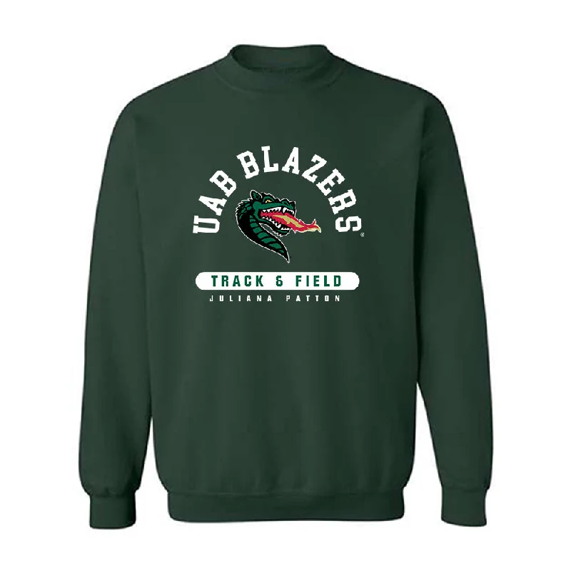 UAB - NCAA Women's Track & Field : Juliana Patton - Classic Fashion Shersey Crewneck Sweatshirt Hoodie with Belted Waist Structured Tailored