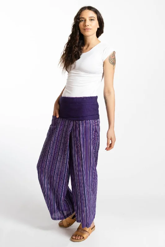 Fisherman Pants - Striped Soft Stretch Pants