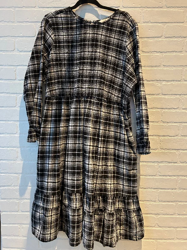 Dress Casual Maxi By Terra & Sky In Black & White, Size: 2x empire Waist empire