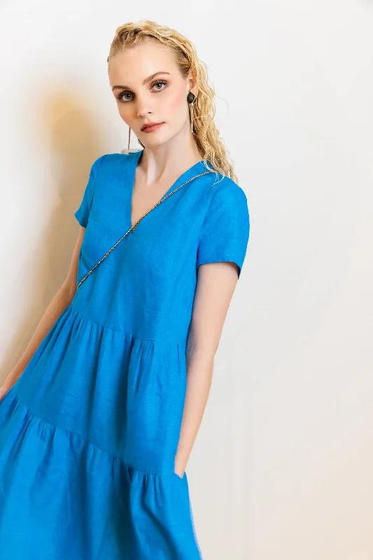 Dress "BARI MAXI" / Linen by Solbiati A-Line Day Work