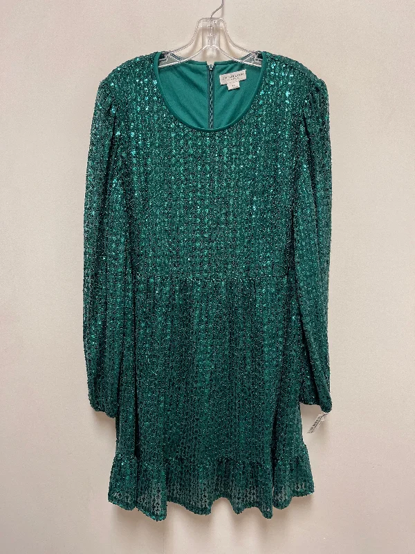 Dress Casual Midi By Chicsoul In Green, Size: 1x Tunics Stylish modern