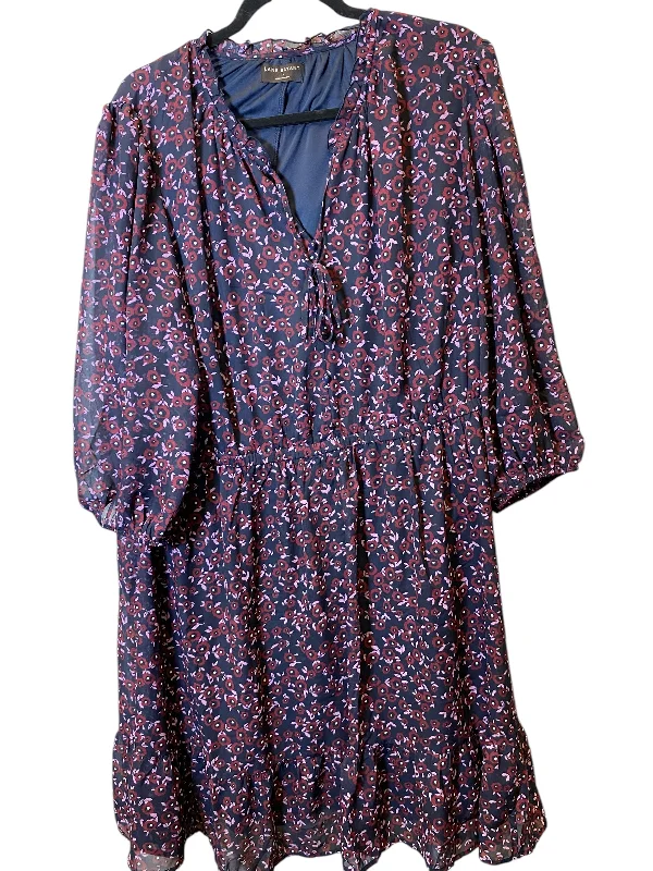 Dress Casual Midi By Lane Bryant In Floral Print, Size: 1x Tunics Sale discount