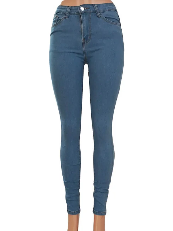 Denim Criss Cross Lace Up Bodycon Skinny Pants Sleek Black Pants