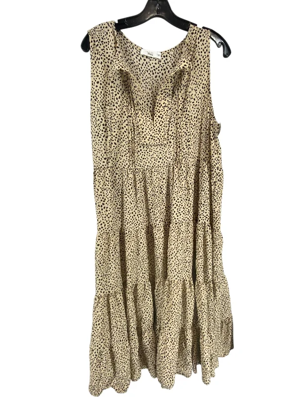 Dress Casual Maxi By Clothes Mentor In Animal Print, Size: 2x Tunics Bridal satin