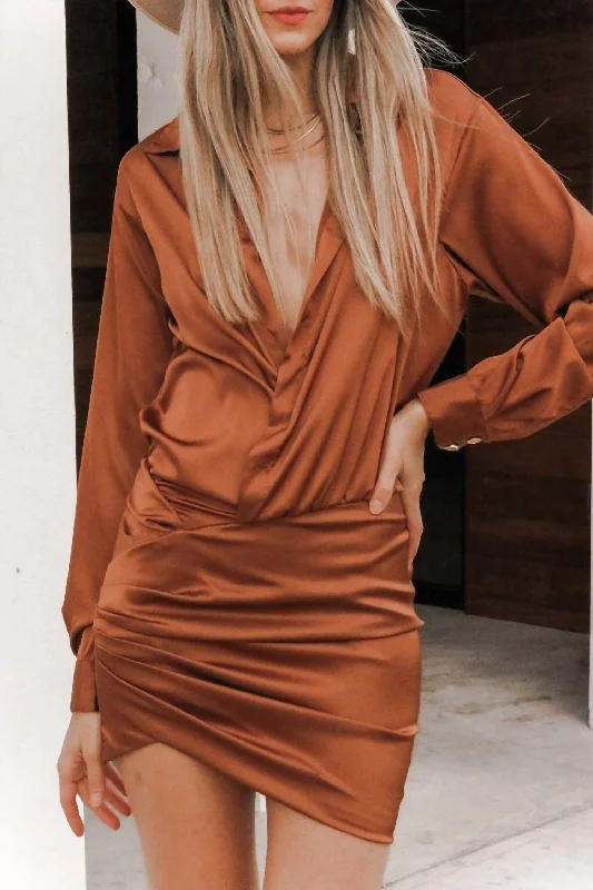 Stay In Bed Dress In Rust Tunics Wedding white