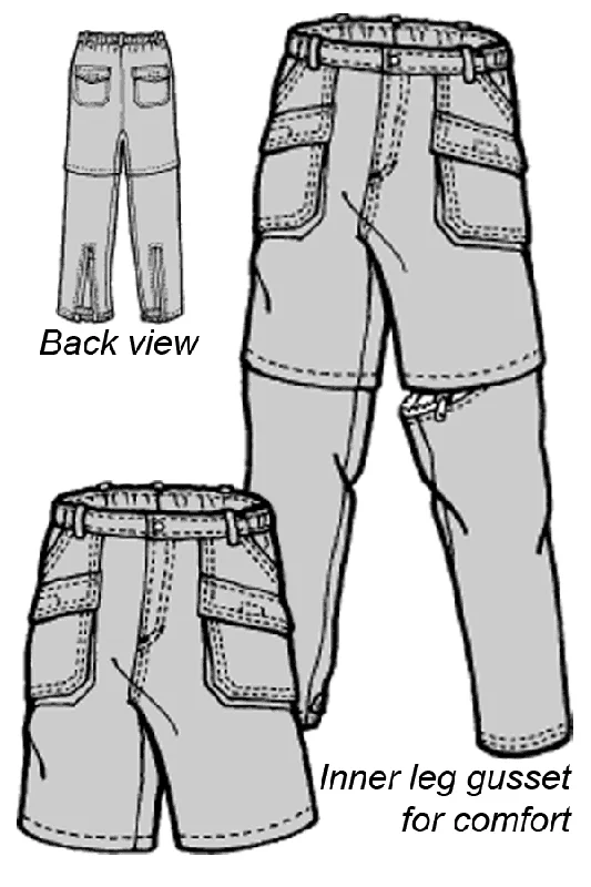 Adult’s Sunset Bay Cargo Shorts & Zip Leg Pants Pattern - 524 - The Green Pepper Patterns Lightweight Jogger Pants