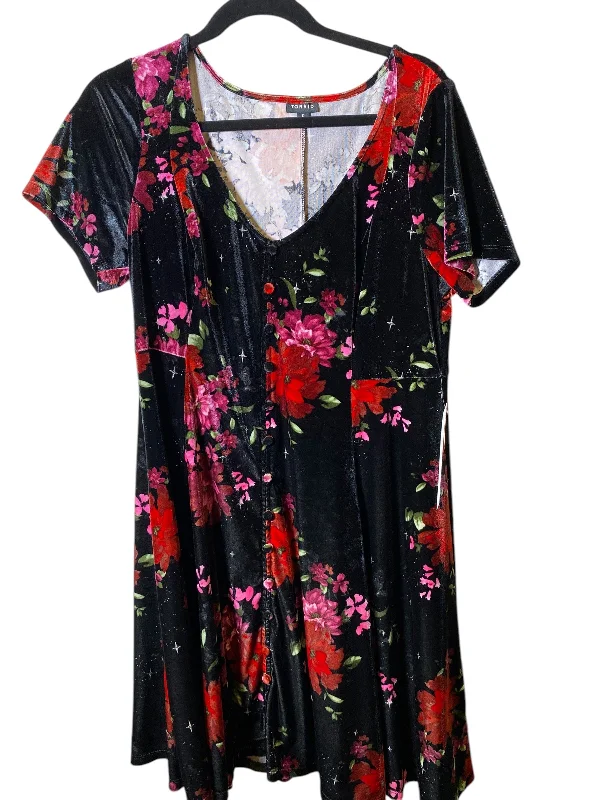 Dress Casual Midi By Torrid In Floral Print, Size: 3x Tunics Fall fleece