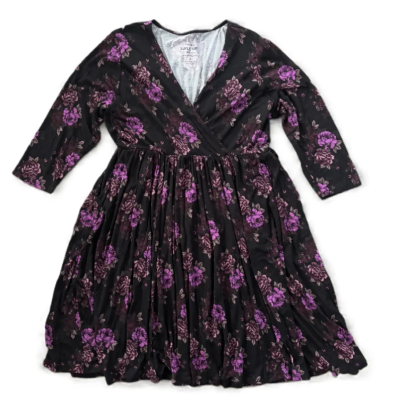 Dress Casual Short By Torrid In Floral Print, Size: 1x Tunics Denim casual