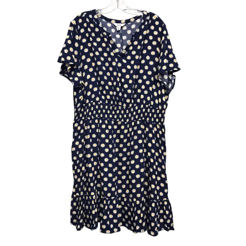 Dress Casual Short By Croft And Barrow In Floral Print, Size:2X Tunics Cozy soft