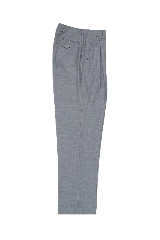 Light Gray Wide Leg Wool Dress Pant Casual Plaid Pants