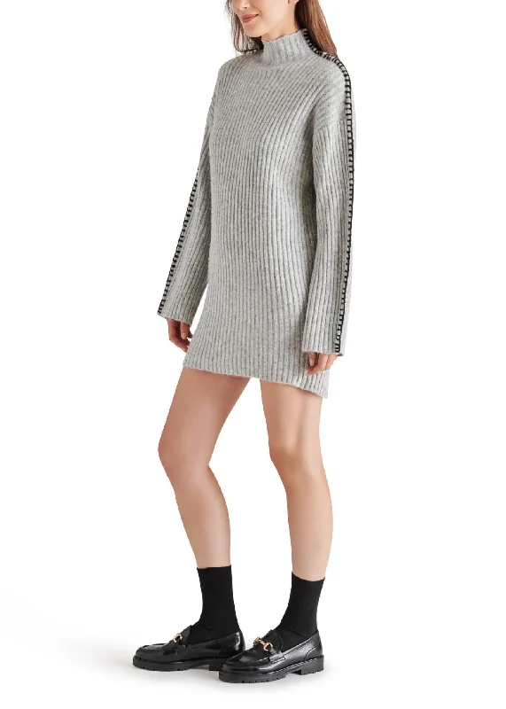 Gemma Dress In Heather Grey Tunics Stylish elegant