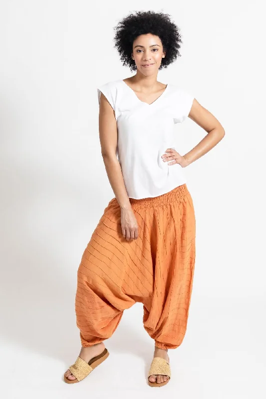 Low Crotch Pants - Pintuck Comfortable Maternity Pants