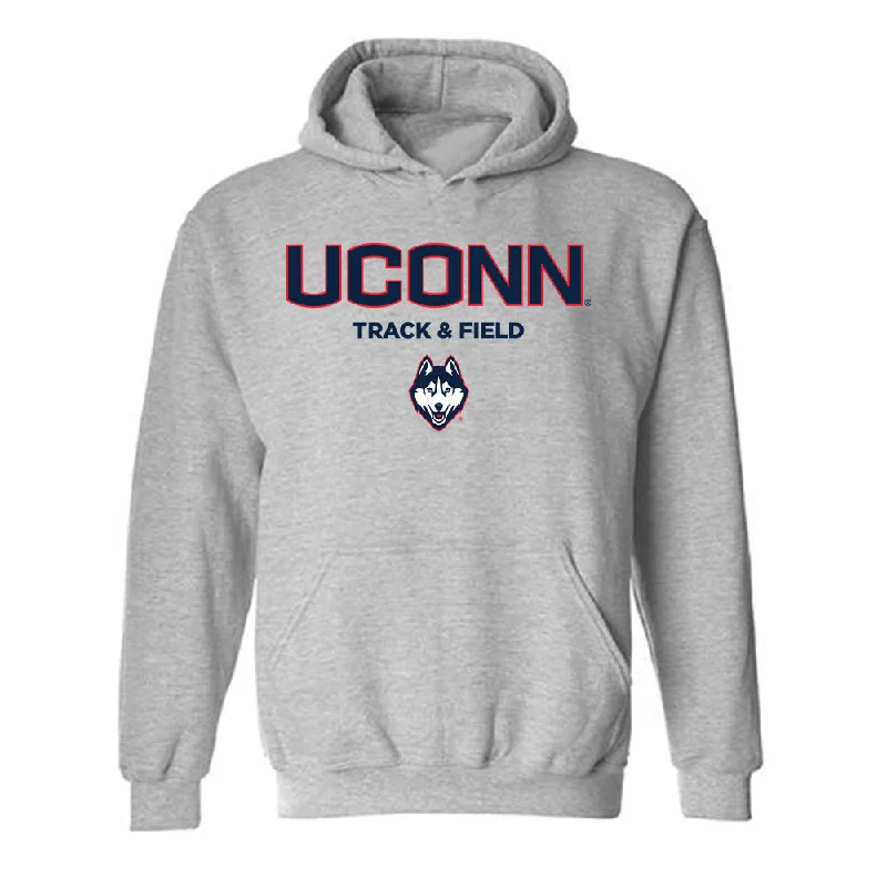 UConn - NCAA Women's Track & Field : Ally McCarthy - Classic Shersey Hooded Sweatshirt Hoodie with Applique Textured Unique