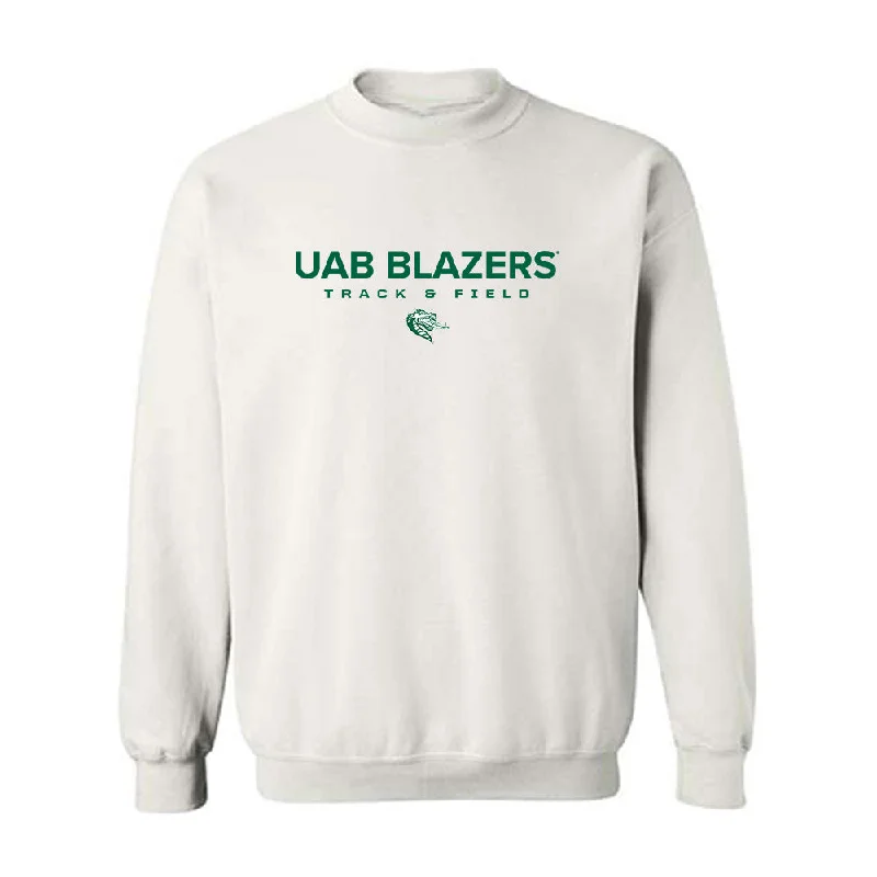 UAB - NCAA Women's Track & Field : Juliana Patton - Classic Shersey Crewneck Sweatshirt Hoodie with Velcro Closure Adjustable Secure UAB - NCAA Women's Track & Field : Juliana Patton - Classic Shersey Crewneck Sweatshirt Hoodie with Velcro Closure Adjustable Secure