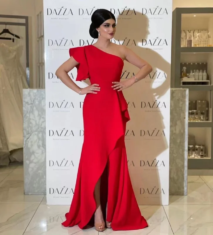 cheap formal party dresses abendkleider one shoulder red simple elegant evening dresses long vestidos Tunics Chic fashionable cheap formal party dresses abendkleider one shoulder red simple elegant evening dresses long vestidos Tunics Chic fashionable