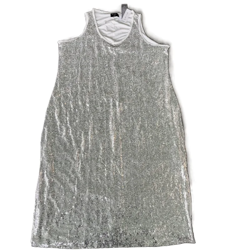 Dress Party Long By Lane Bryant In Silver, Size: 4x Tunics Cozy soft