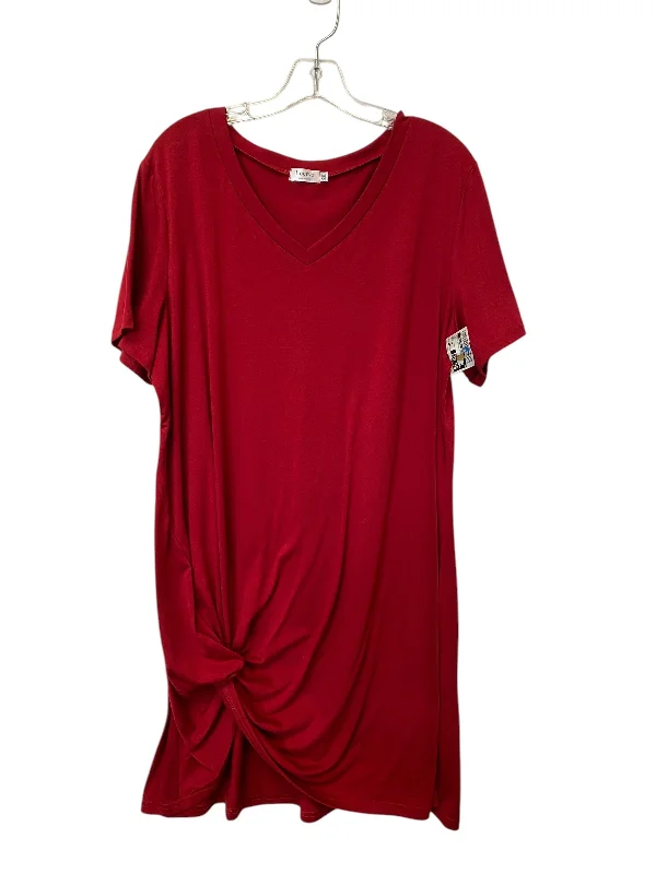 Dress Casual Midi By Clothes Mentor In Red, Size: 2x Maxi Flowy Bohemian