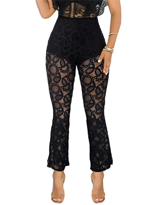 High Waist Cut Out tassels Long Pants Cozy Knit Pants