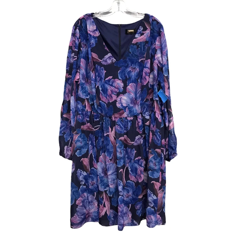 Dress Party Midi By Alexia Admor In Floral Print, Size:2X Tunics Corduroy durable