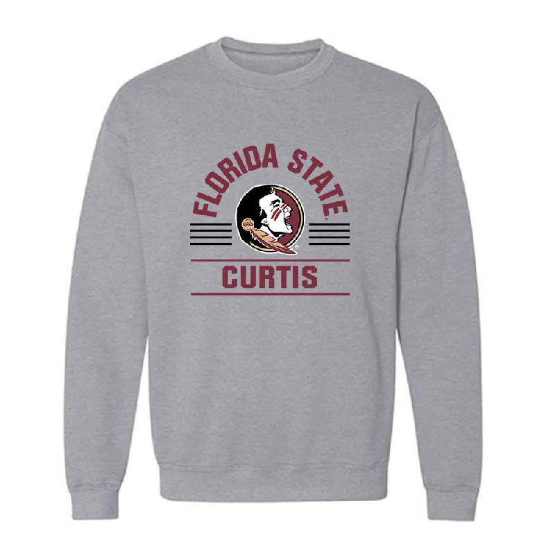FSU - NCAA Women's Track & Field : Zee Curtis - Classic Fashion Shersey Crewneck Sweatshirt Hoodie with Illustration Artistic Creative FSU - NCAA Women's Track & Field : Zee Curtis - Classic Fashion Shersey Crewneck Sweatshirt Hoodie with Illustration Artistic Creative