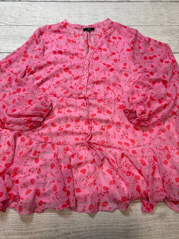 Dress Casual Short By Aakaa In Pink, Size: 3x Tunics Versatile stylish