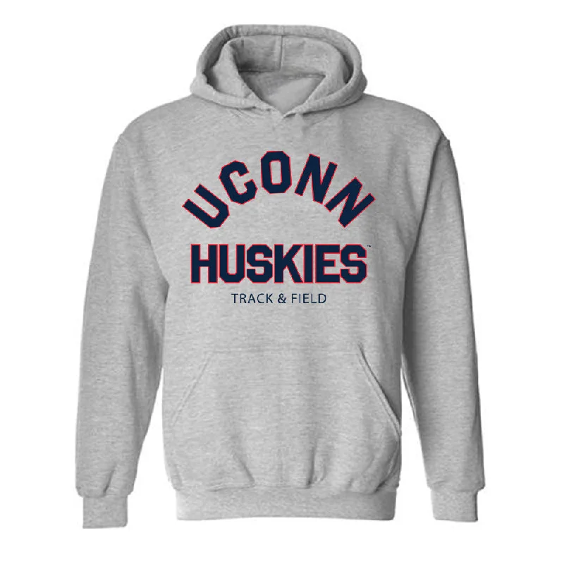 UConn - NCAA Women's Track & Field : Ally McCarthy - Classic Shersey Hooded Sweatshirt Hoodie with Contrast Stitching Detailed Premium