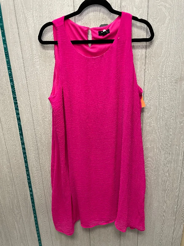 Dress Casual Short By Tacera In Pink, Size: 2x Tunics Sophisticated sleek