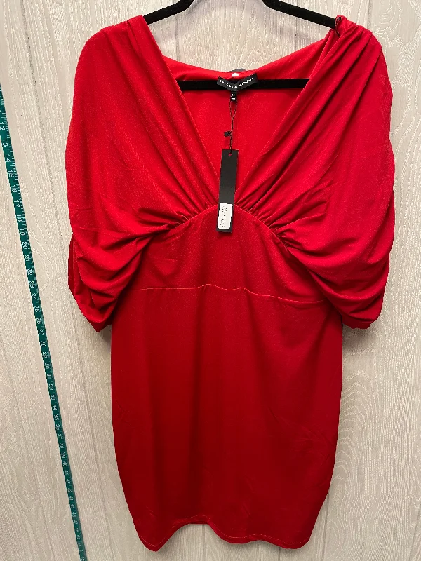 Dress Party Short By SYMPHNYIn Red, Size: 2x Tunics Trendy modern