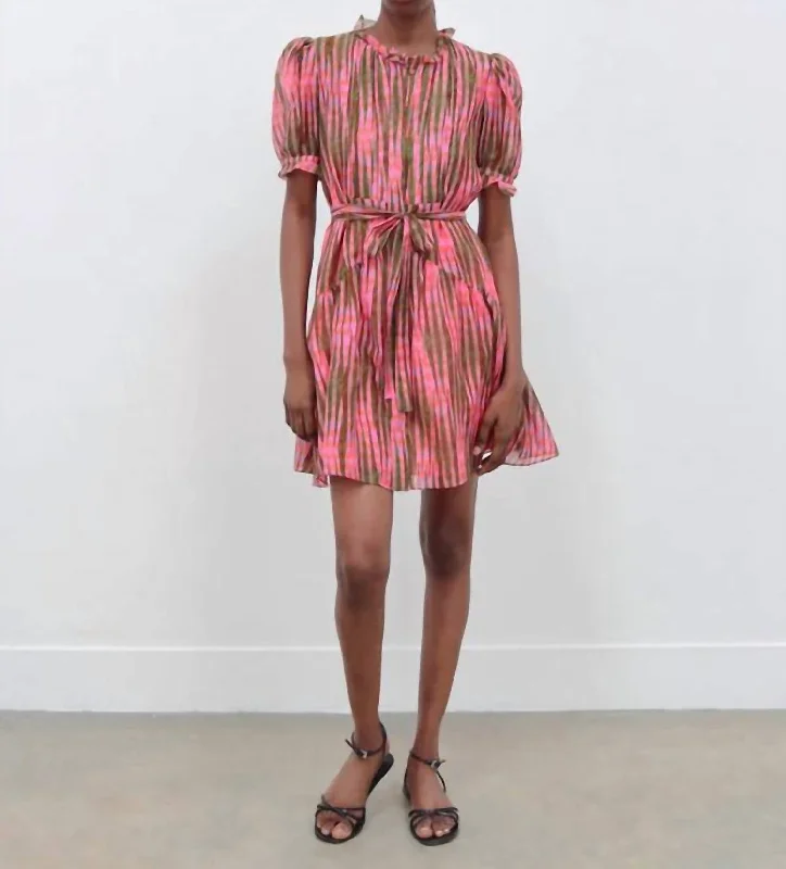 Cotton Silk Penny Dress In Tide Olive Tunics Essential wardrobe