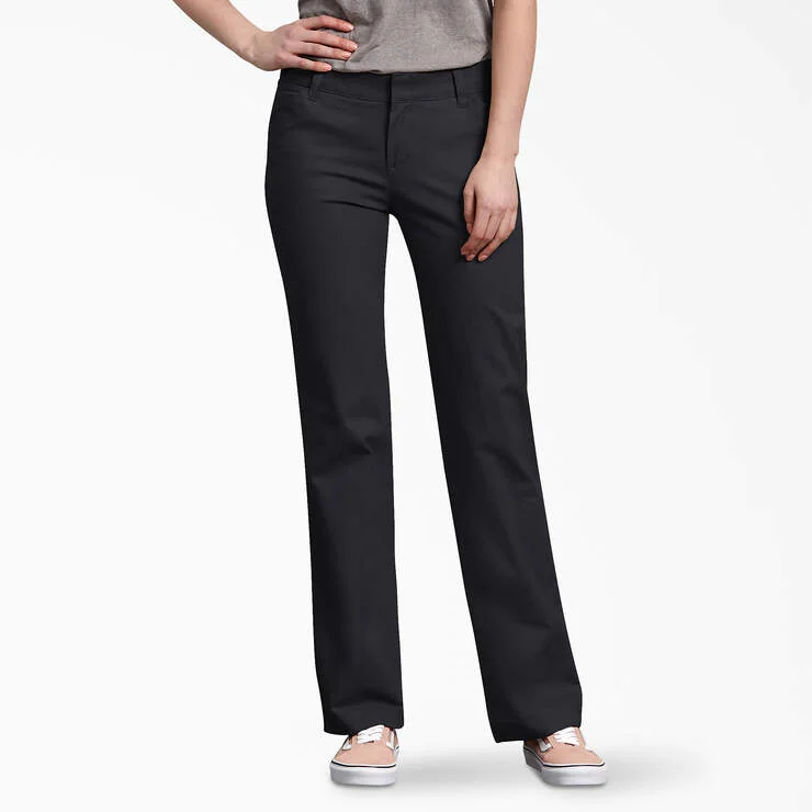 DICKIES MID RISE WOMEN PANTS RELAXED Classic Flared Pants