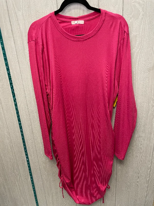 Dress Party Short By Clothes Mentor In Pink, Size: 3x Tunics Floral girly