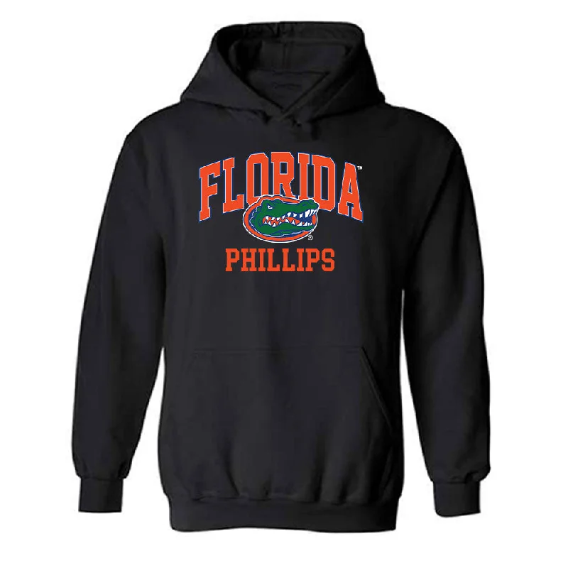 Florida - NCAA Women's Track & Field : Asia Phillips - Classic Fashion Shersey Hooded Sweatshirt Hoodie with Side Slits Relaxed Casual Florida - NCAA Women's Track & Field : Asia Phillips - Classic Fashion Shersey Hooded Sweatshirt Hoodie with Side Slits Relaxed Casual