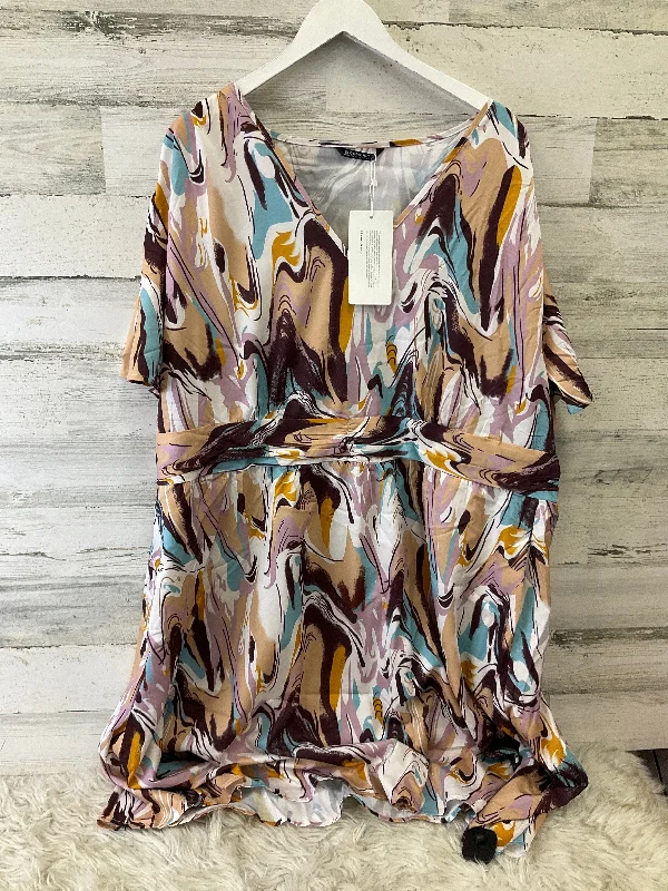 Dress Casual Midi By Clothes Mentor In Multi-colored, Size: 4x Tunics Print Colorful
