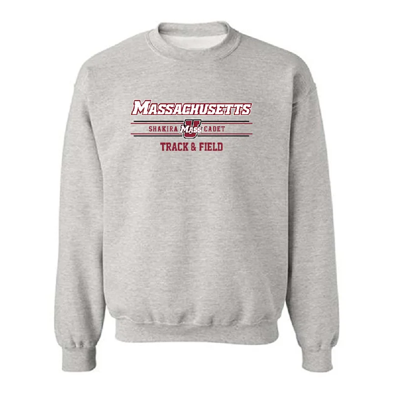 UMass - NCAA Women's Track & Field : Shakira Cadet - Classic Fashion Shersey Crewneck Sweatshirt Hoodie with Hidden Zipper Minimalist Clean UMass - NCAA Women's Track & Field : Shakira Cadet - Classic Fashion Shersey Crewneck Sweatshirt Hoodie with Hidden Zipper Minimalist Clean