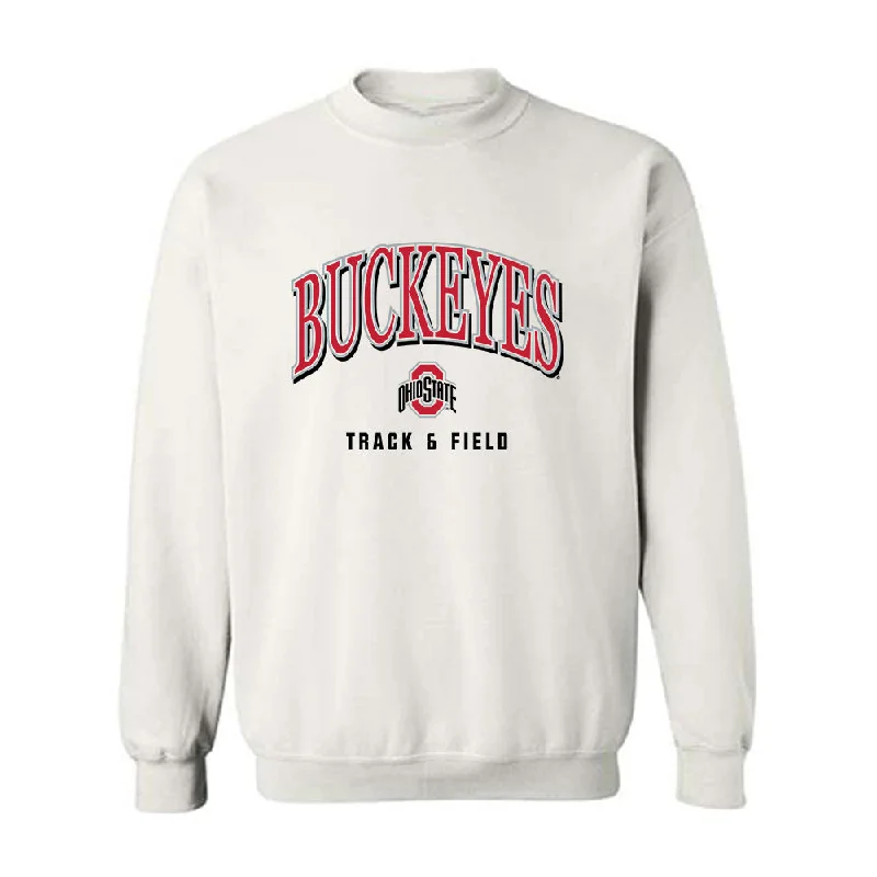 Ohio State - NCAA Women's Track & Field : Adylin Armstrong - Classic Shersey Crewneck Sweatshirt Hoodie with Metallic Shiny Futuristic Ohio State - NCAA Women's Track & Field : Adylin Armstrong - Classic Shersey Crewneck Sweatshirt Hoodie with Metallic Shiny Futuristic