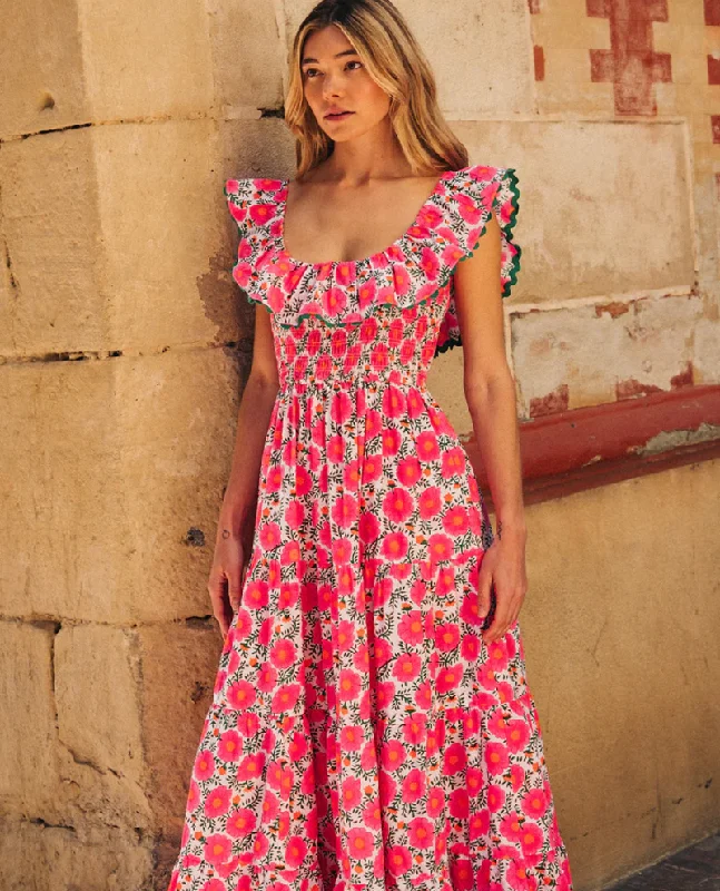 Pink City Prints Susie Neon Poppy Dress Tunics Luxurious premium