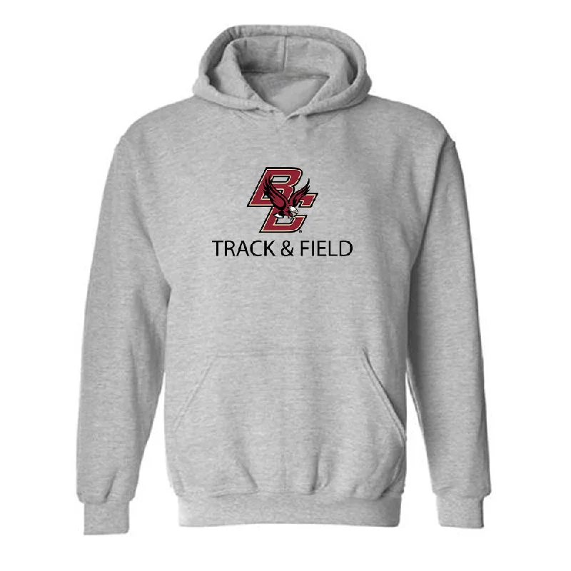 Boston College - NCAA Women's Track & Field : Yaroslava Yalysovetska - Classic Shersey Hooded Sweatshirt Hoodie with Pastel Soft Subtle