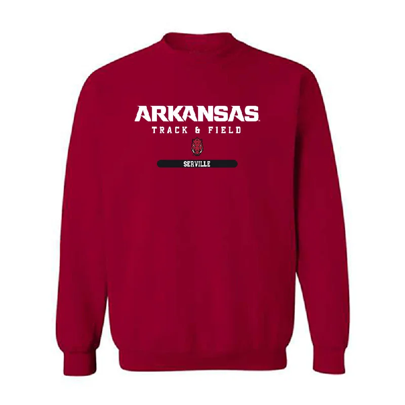 Arkansas - NCAA Women's Track & Field : Rae-Anne Serville - Classic Shersey Crewneck Sweatshirt Hoodie with Illustration Artistic Creative Arkansas - NCAA Women's Track & Field : Rae-Anne Serville - Classic Shersey Crewneck Sweatshirt Hoodie with Illustration Artistic Creative