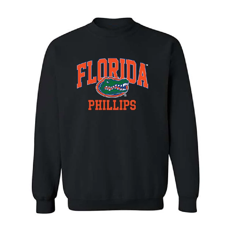 Florida - NCAA Women's Track & Field : Asia Phillips - Classic Fashion Shersey Crewneck Sweatshirt Hoodie with Belted Waist Structured Tailored Florida - NCAA Women's Track & Field : Asia Phillips - Classic Fashion Shersey Crewneck Sweatshirt Hoodie with Belted Waist Structured Tailored