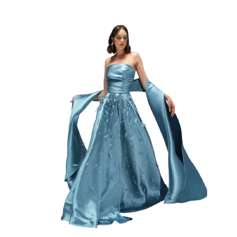 Velvety Couture Women's CUCU Gown Iceberg Dress Tunics Chinos classic