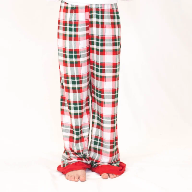 FINAL SALE Youth Girl’s Mansfield Plaid Ruffle Sleep Pant Casual Yoga Pants