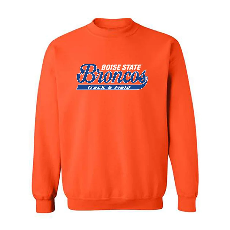 Boise State - NCAA Women's Track & Field : Macy Marquardt - Classic Shersey Crewneck Sweatshirt Hoodie with Raglan Sleeves Sporty Comfortable Boise State - NCAA Women's Track & Field : Macy Marquardt - Classic Shersey Crewneck Sweatshirt Hoodie with Raglan Sleeves Sporty Comfortable