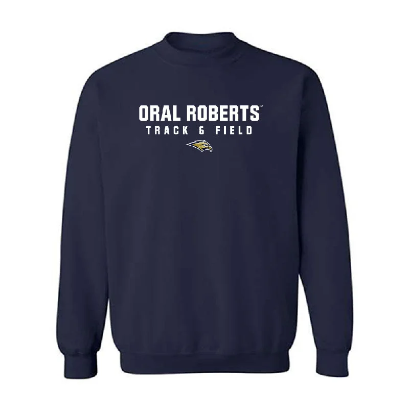 Oral Roberts - NCAA Women's Track & Field : Kallista Frye - Classic Shersey Crewneck Sweatshirt Hoodie with Button Classic Timeless Oral Roberts - NCAA Women's Track & Field : Kallista Frye - Classic Shersey Crewneck Sweatshirt Hoodie with Button Classic Timeless